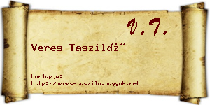 Veres Tasziló névjegykártya